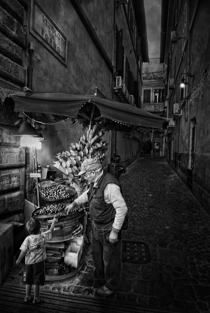 Roasted Chestnuts Alley by Jose C. Lobato — canvas wall art