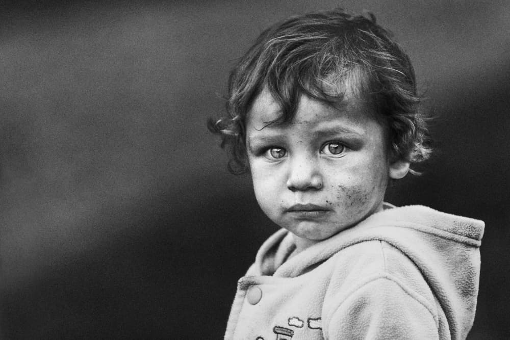 Thoughtful Child Gaze by Tunc Tuncel — canvas wall art