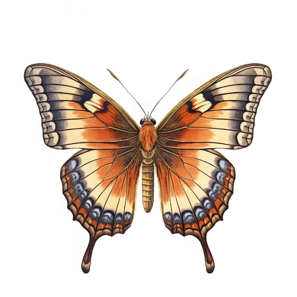 Elegant Orange Butterfly by Bilge Paksoylu — canvas wall art