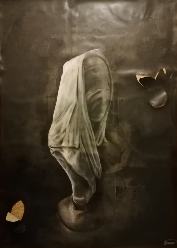 Dark Draped Figure by Stefano Mazzolini — canvas wall art