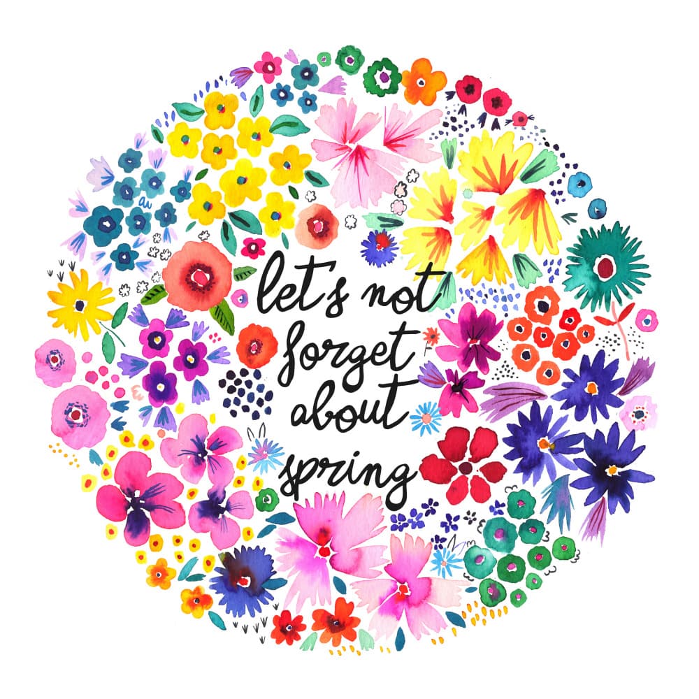 Spring Floral Quote by Ninola Design — canvas wall art