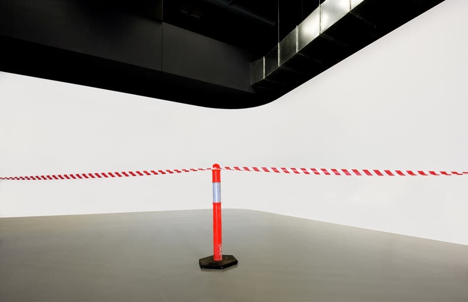 Orange Cone Barrier by Wayne Pearson — canvas wall art