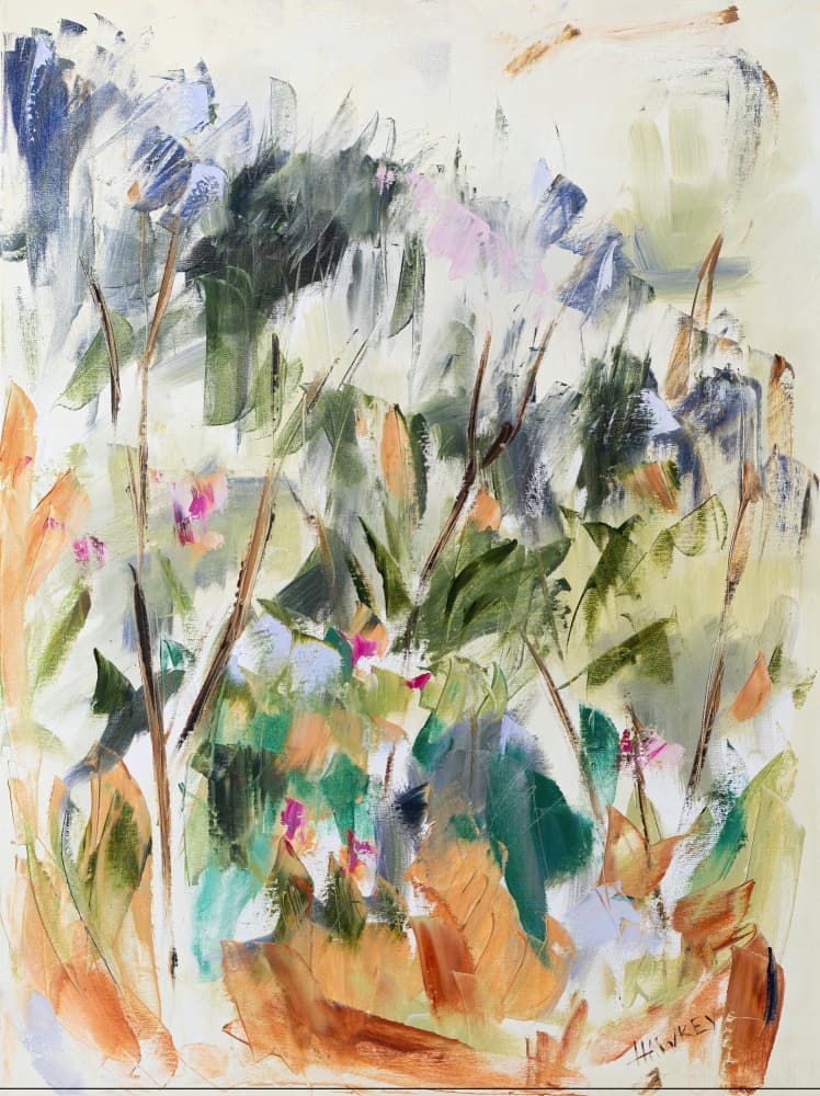 Vibrant Garden Abstract by Angela Hawkey — canvas wall art