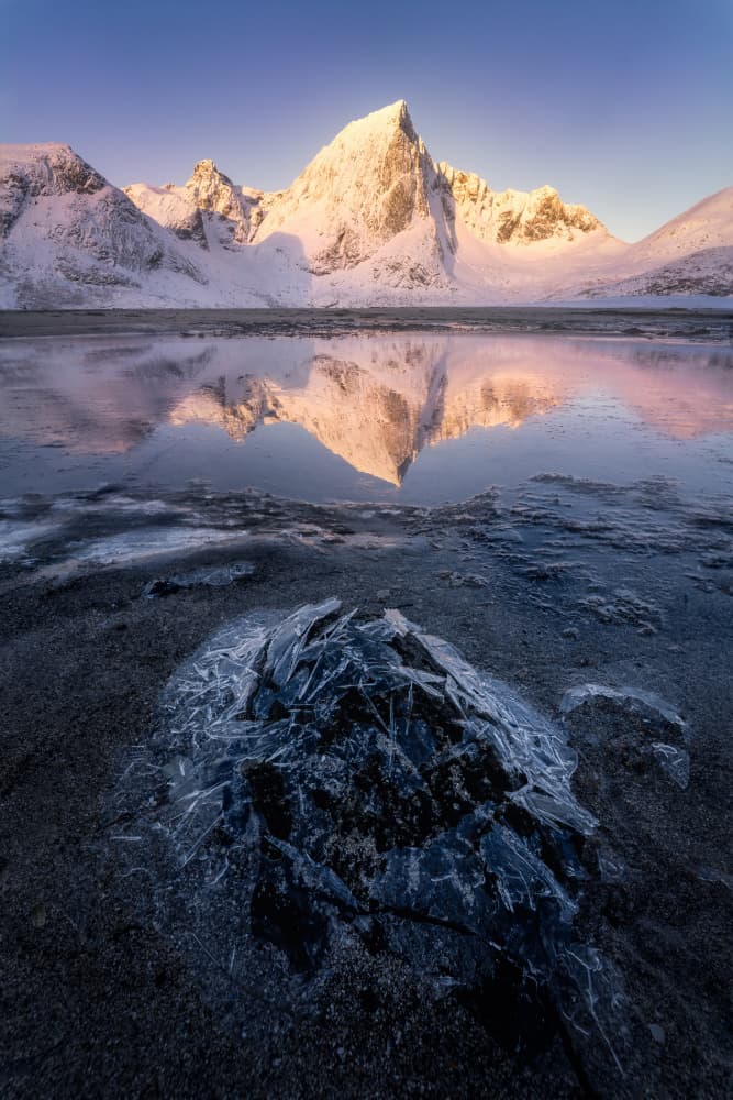 Golden Mountain Reflection by Yongnan Li (李永男) — canvas wall art