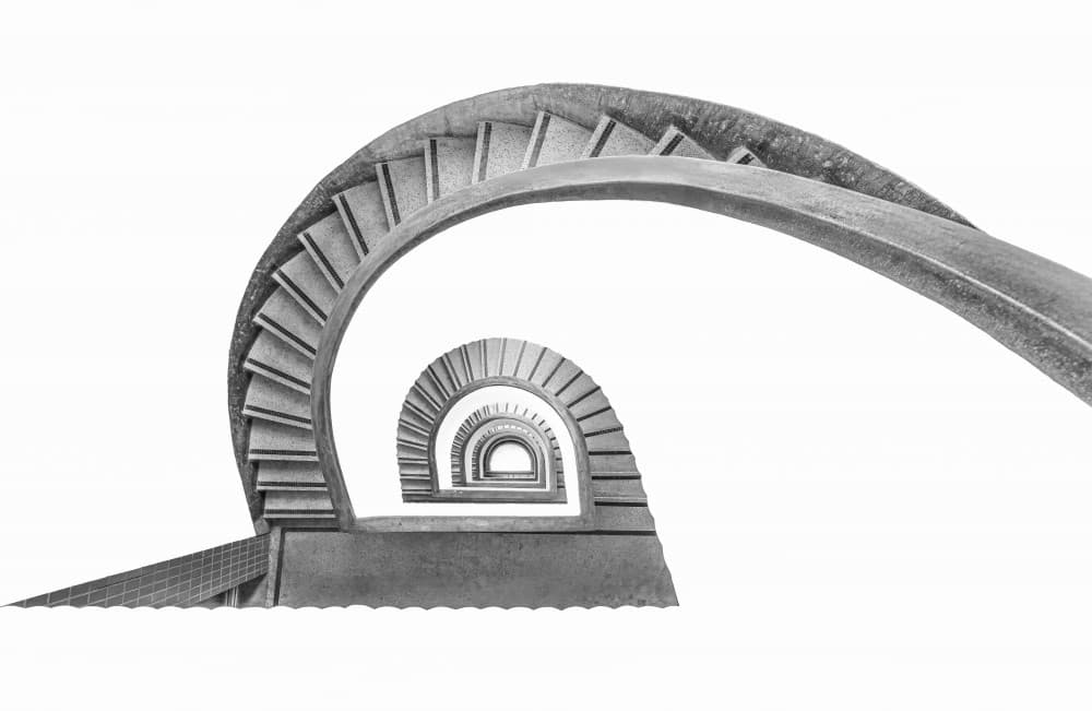 Infinite Spiral Stairs by Nichole Chen — canvas wall art