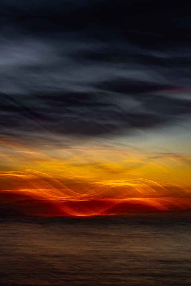 Vibrant Ocean Sunset by Franco Tessarolo — canvas wall art