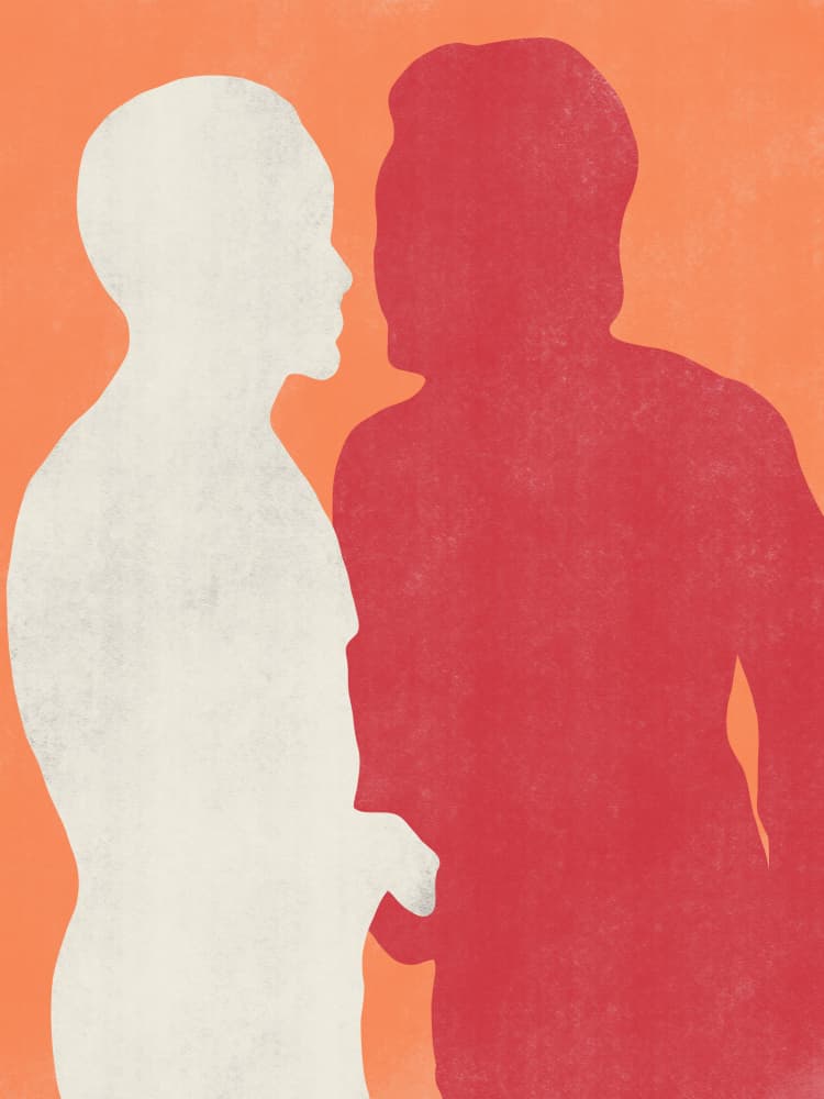 Connected Silhouettes by Little Dean — canvas wall art