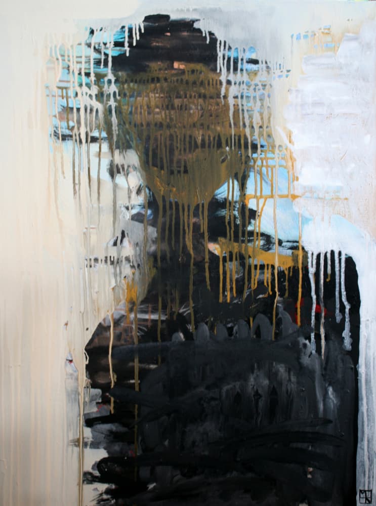 Dark Abstract Figure by Marina Nelson — canvas wall art