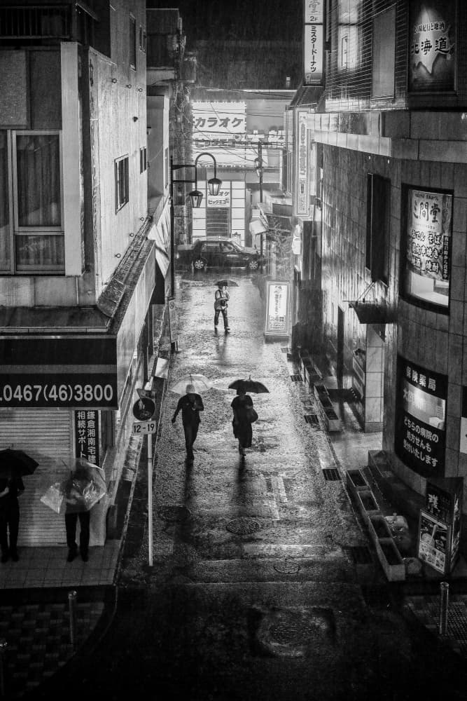 Rainy Tokyo Night Street by Takashi Hasegawa — canvas wall art