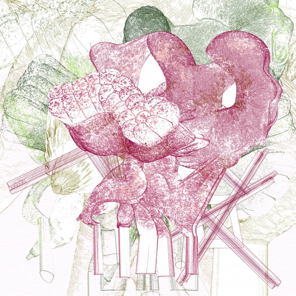 Flowing Organic Forms by Veronika Che — canvas wall art