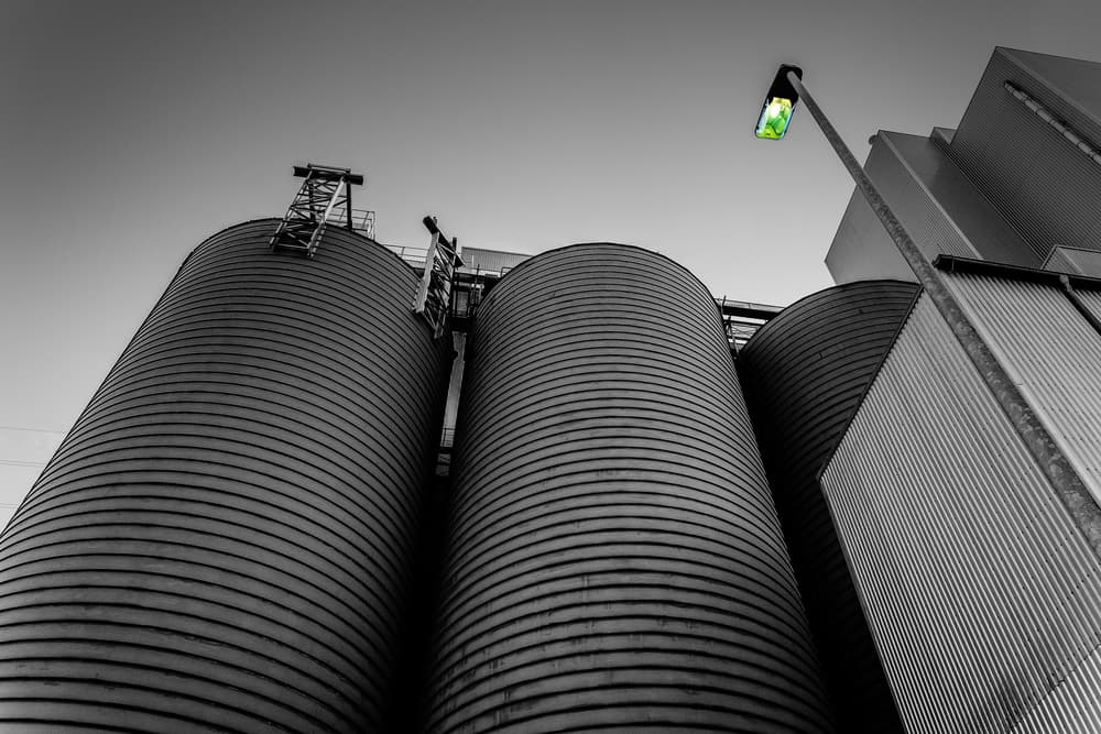 Industrial Green Light by Michael — canvas wall art