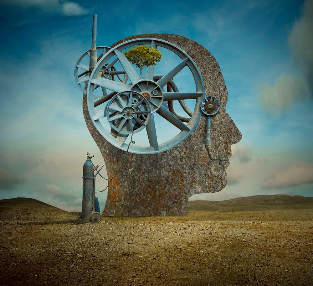 Mechanical Mind Growth by Sulaiman Almawash — canvas wall art