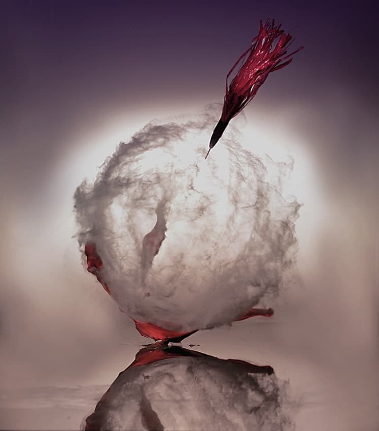 Crimson Plume Cloud Reflection by hardibudi — canvas wall art