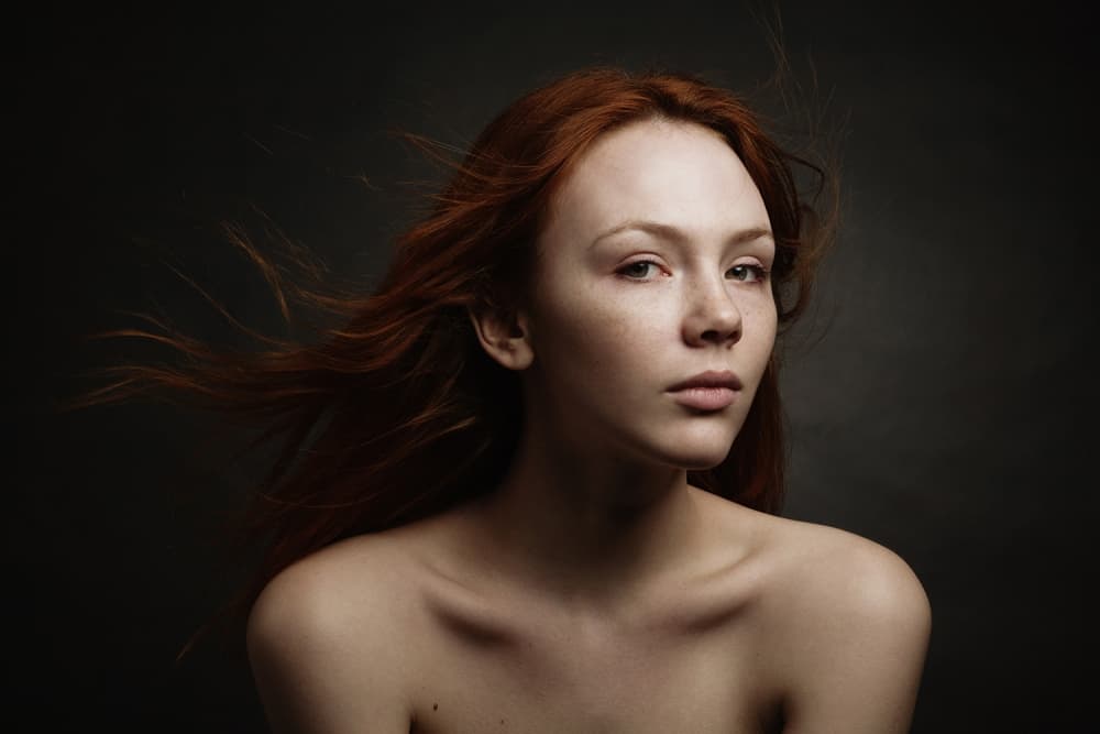 Striking Red Hair Portrait by Ewgenij Kolotuschenko — canvas wall art
