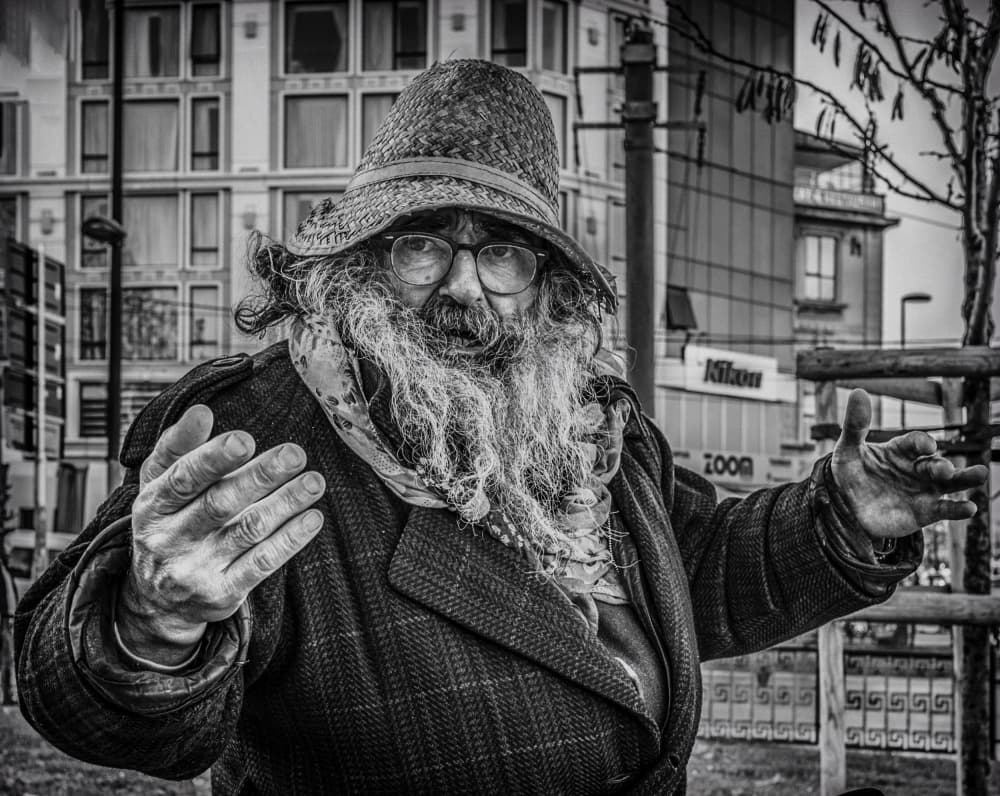 Expressive Street Character by Ömer Ates Kızıltug — canvas wall art