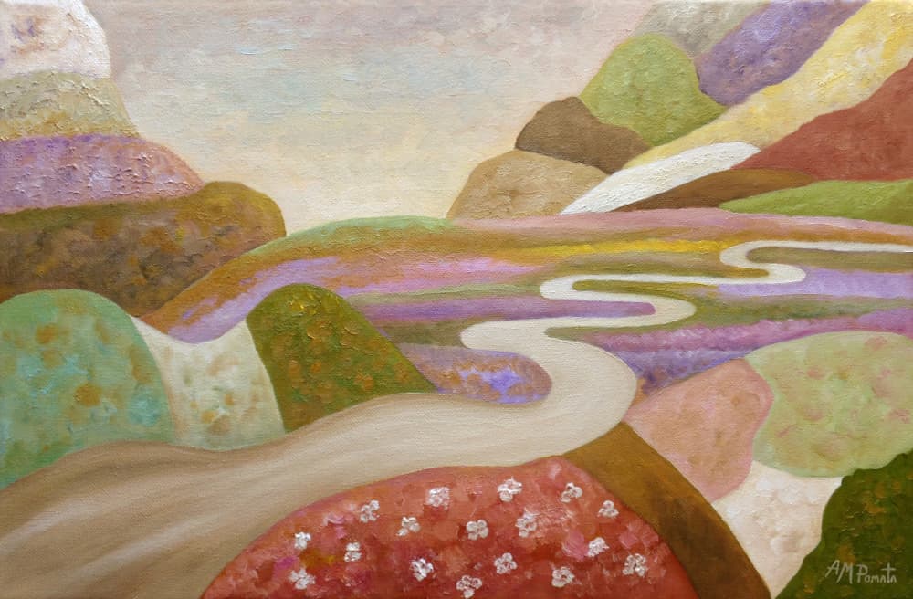 Colorful Winding Path by Angeles M. Pomata — canvas wall art