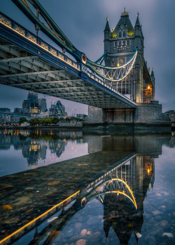 Tower Bridge Reflections by Selaru Ovidiu — canvas wall art