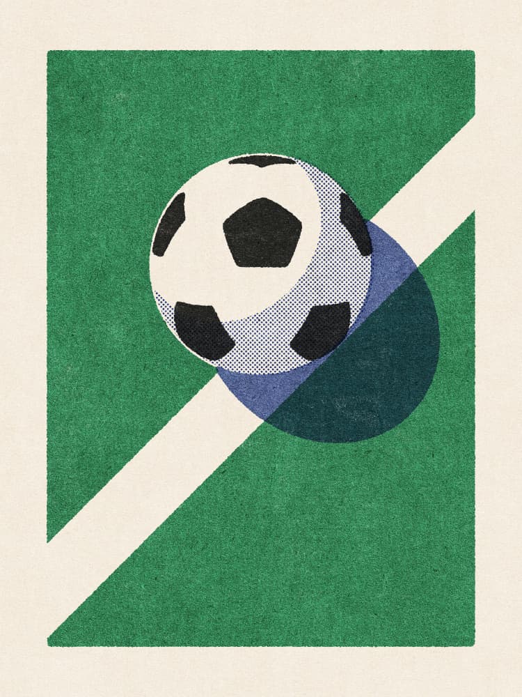 Game Day Soccer by Daniel Coulmann — canvas wall art