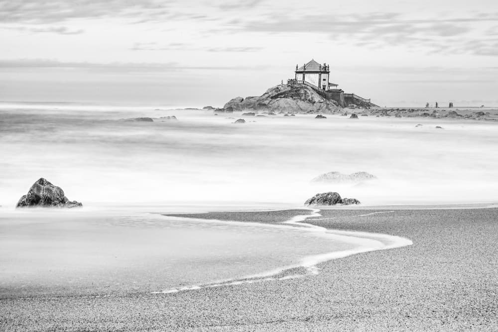 Iconic Seaside Chapel by Oana Vasileniuc — canvas wall art