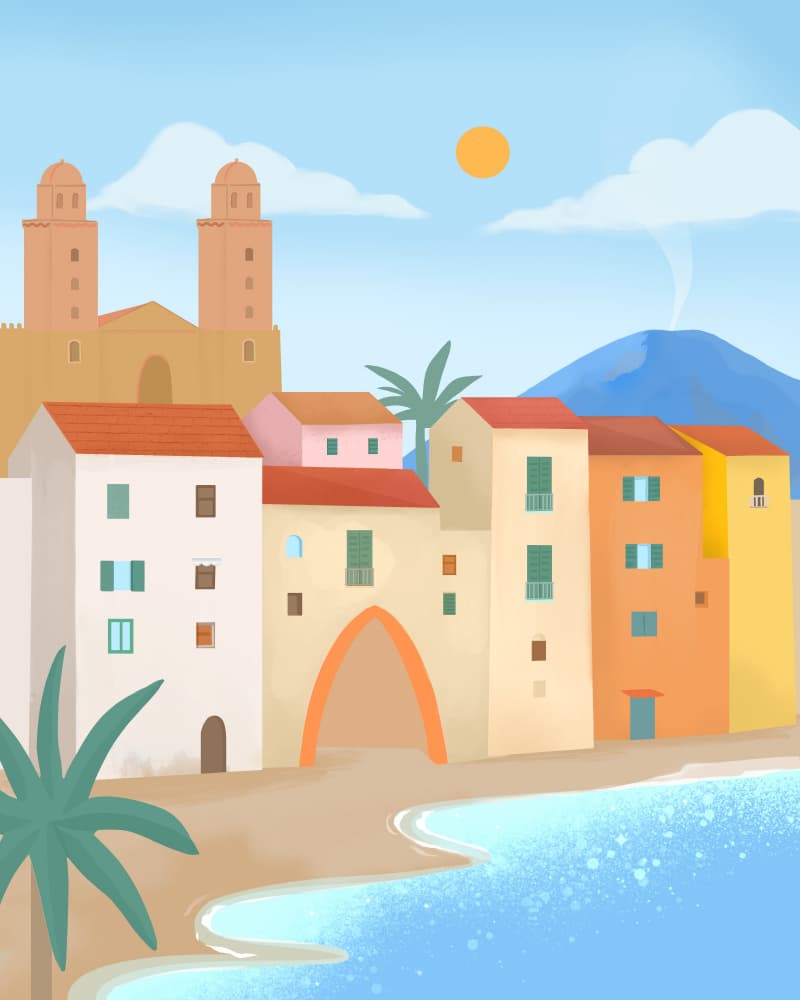 Cefalu, Sicily by Petra Lizde — canvas wall art