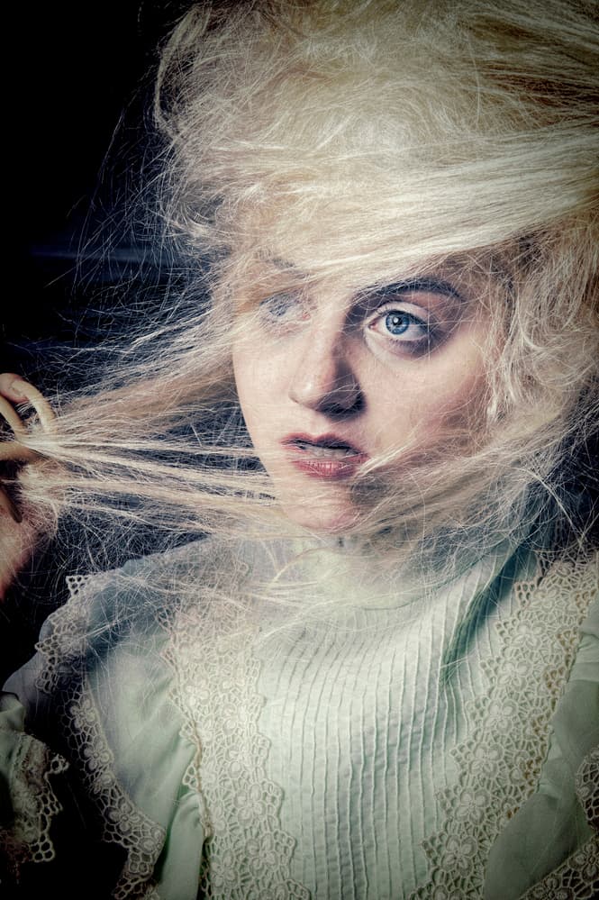 Intense Blonde Portrait by Monika Vanhercke — canvas wall art