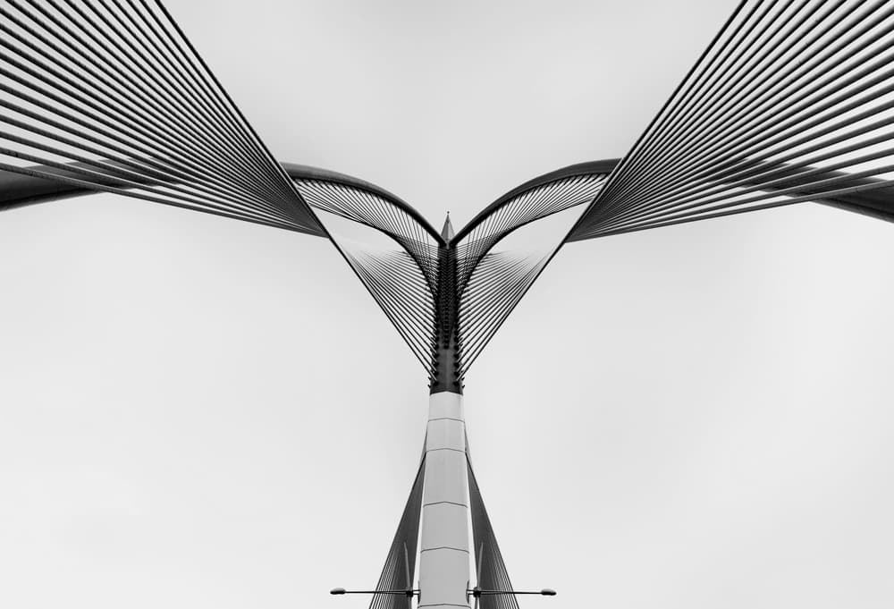 Modern Bridge Lines by Ahmed Thabet — canvas wall art