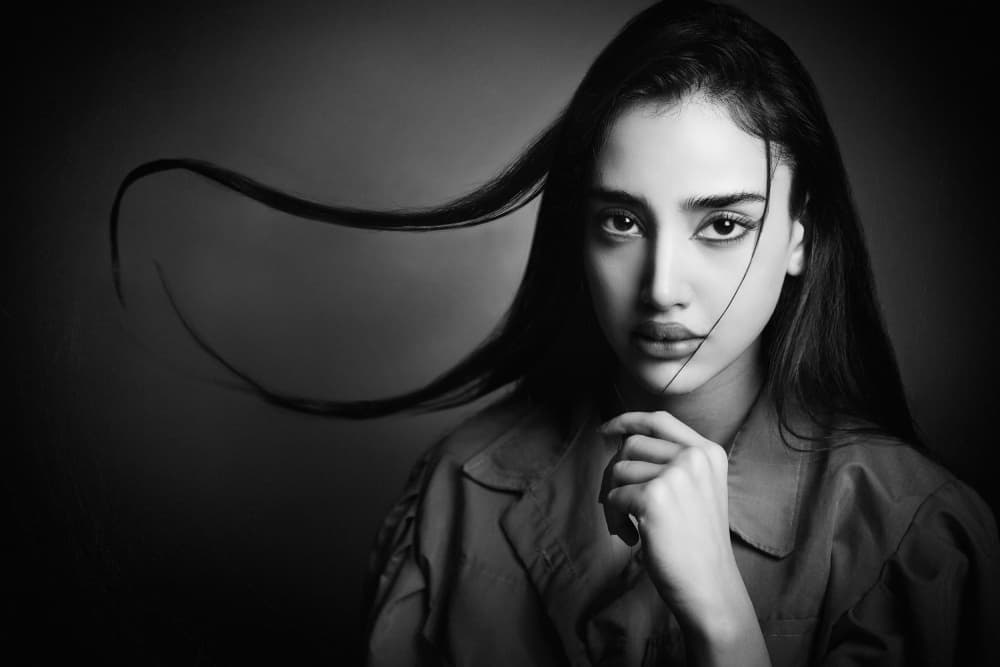 Dramatic Hair Portrait by Amir Heydari — canvas wall art