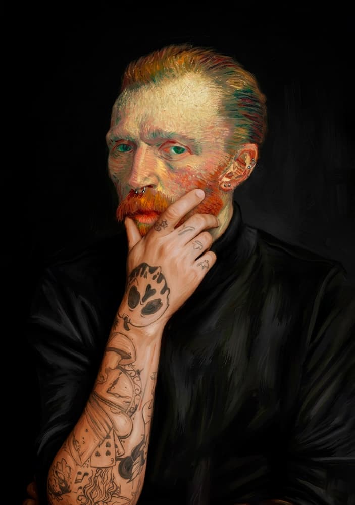 Painterly Modern Man by Dikhotomy — canvas wall art
