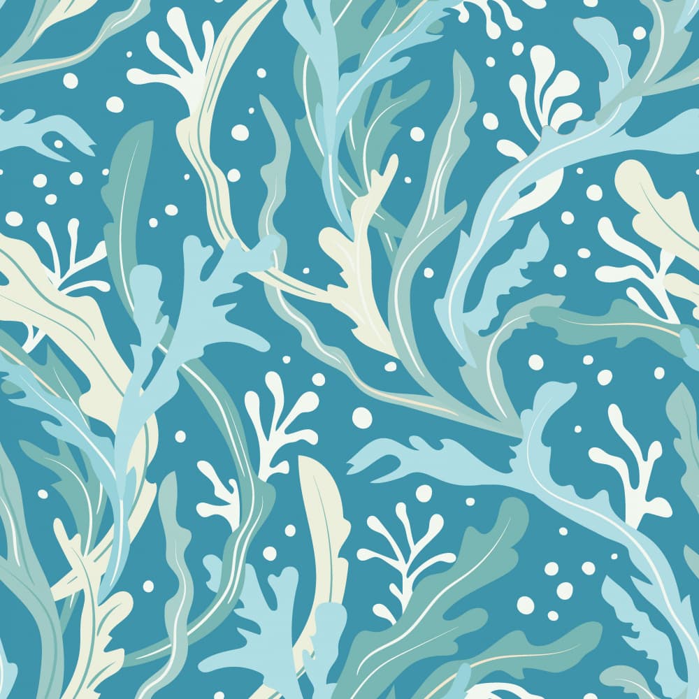 Aqua Marine Garden by Elena Dorosh — canvas wall art