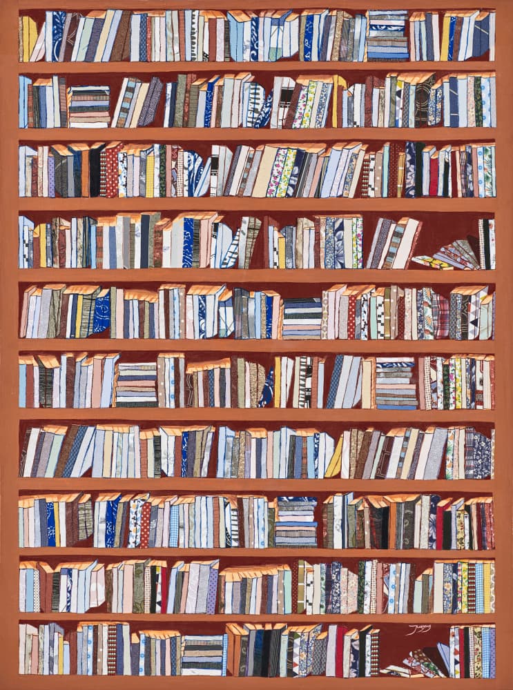 Eclectic Book Spines by Jukyong Park — canvas wall art