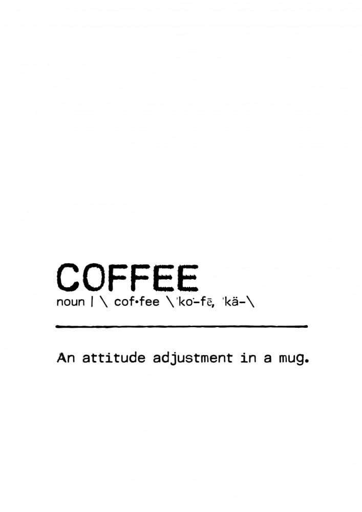 Coffee Definition Attitude Adjustment by Orara Studio — canvas wall art