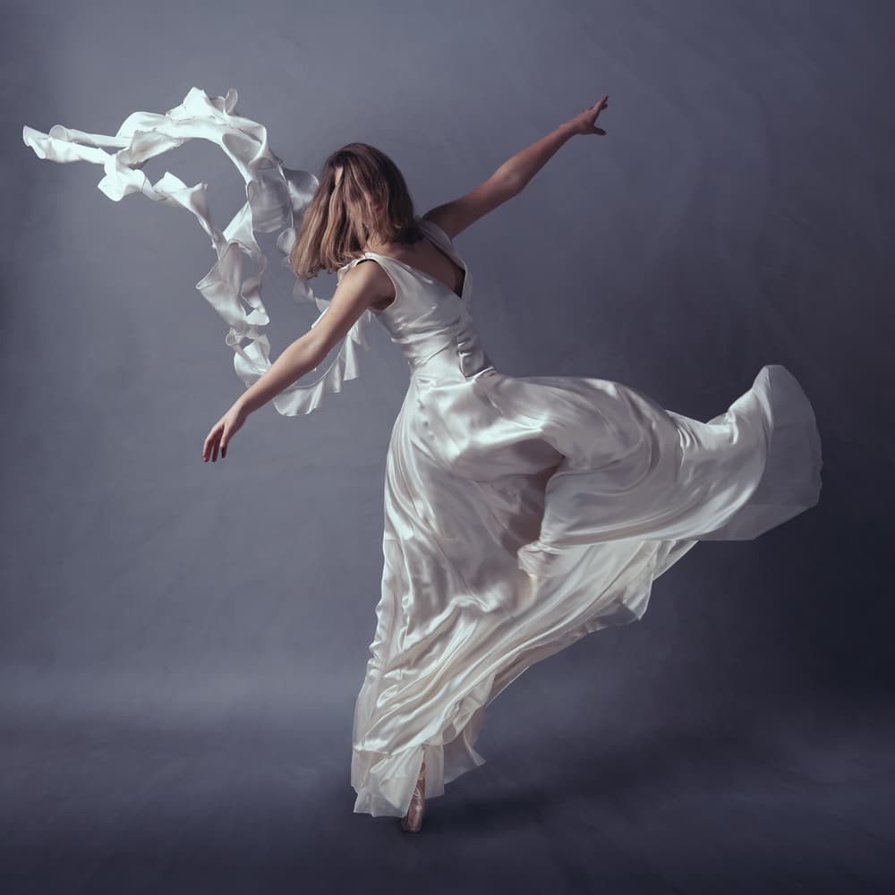 Graceful Flowing Dancer by Mike Kreiten — canvas wall art