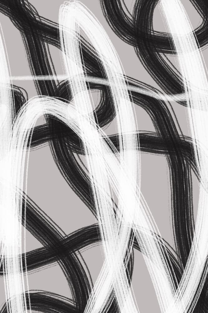 Black And White Brushstrokes by uplusmestudio — canvas wall art