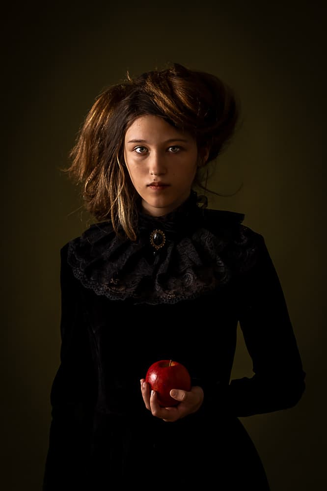 Mysterious Apple Girl by MAZAL TOV MATTY OZERI — canvas wall art