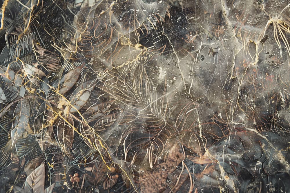 Golden Frozen Leaves by Rafal Kulik — canvas wall art