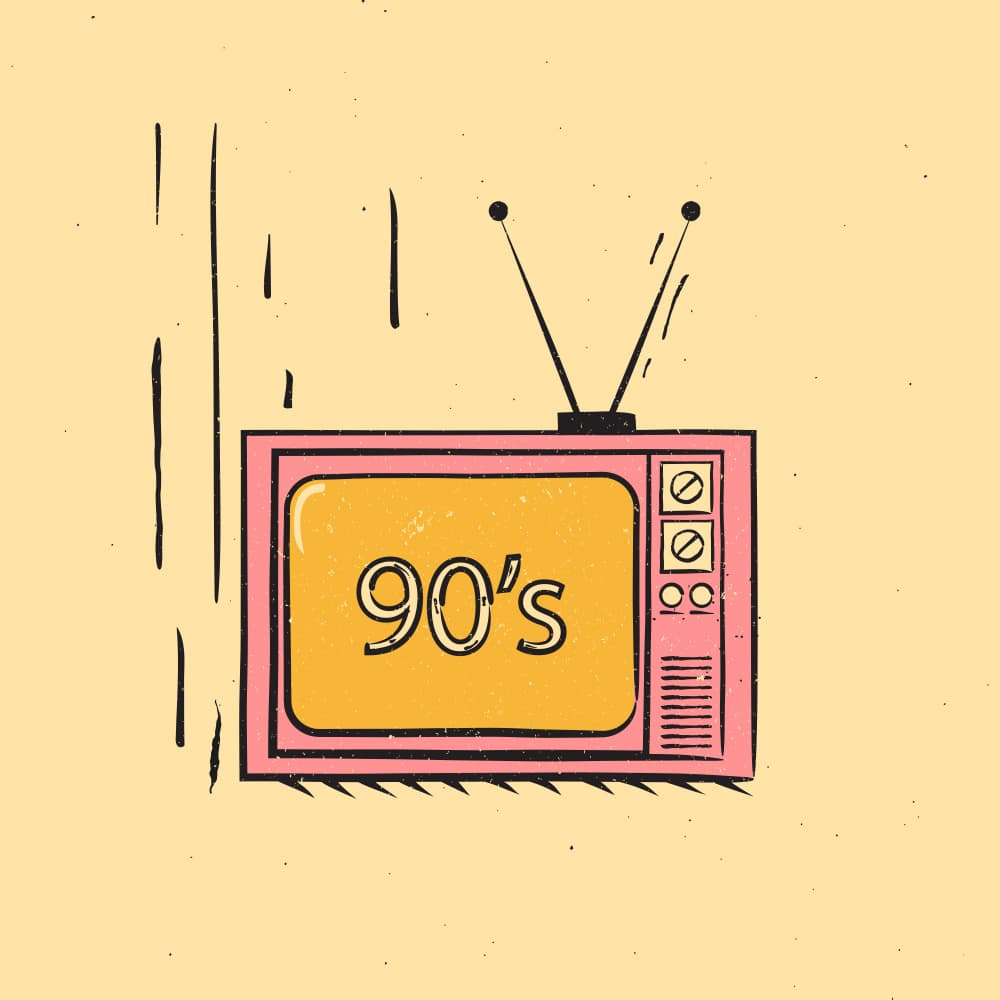 Nostalgic 90s Television by The Creating Mind — canvas wall art