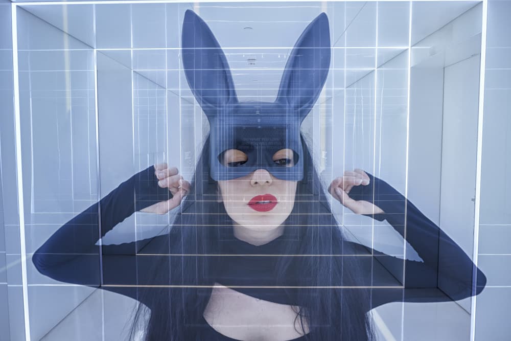 Futuristic Rabbit Mask by Prasad Ambati — canvas wall art