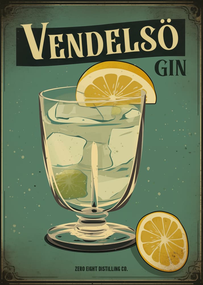 Vintage Gin Cocktail by Andreas Magnusson — canvas wall art