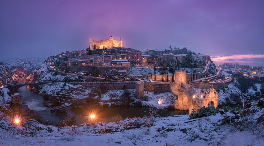 Twilight Over Toledo by Enrique Rodriguez de Mingo — canvas wall art