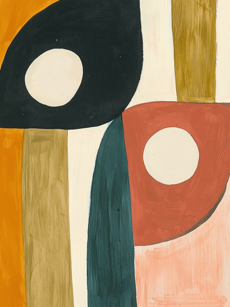 Organic Curves Abstract by Nadjaa — canvas wall art