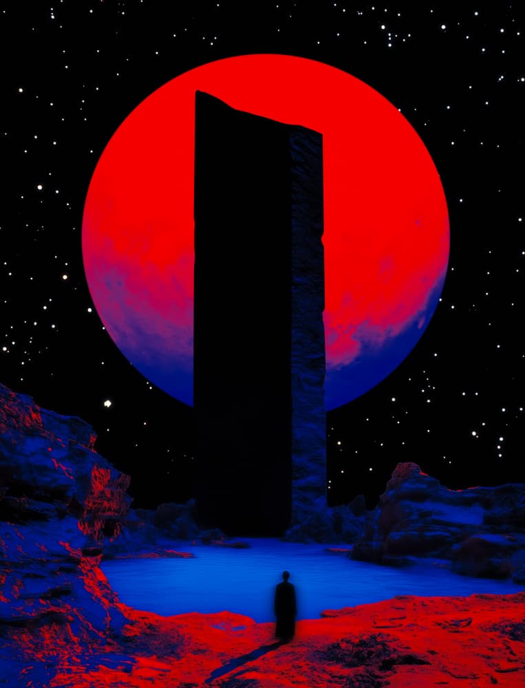 Red Moon Aura by Taudalpoi — canvas wall art