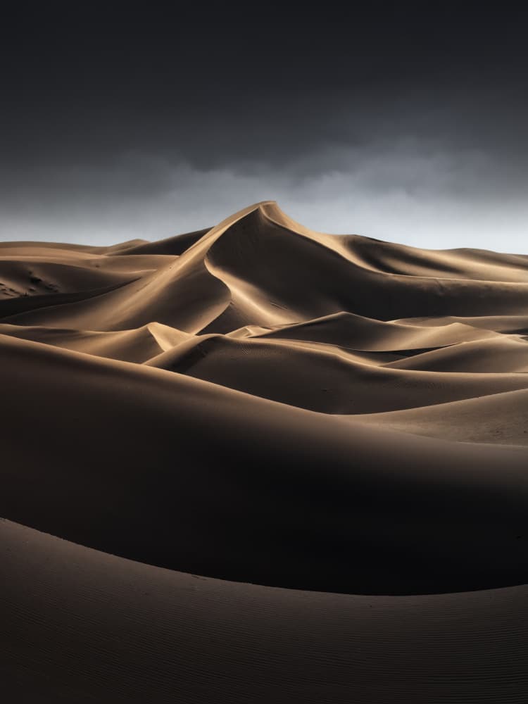 Golden Desert Dunes by NingYun Ye — canvas wall art