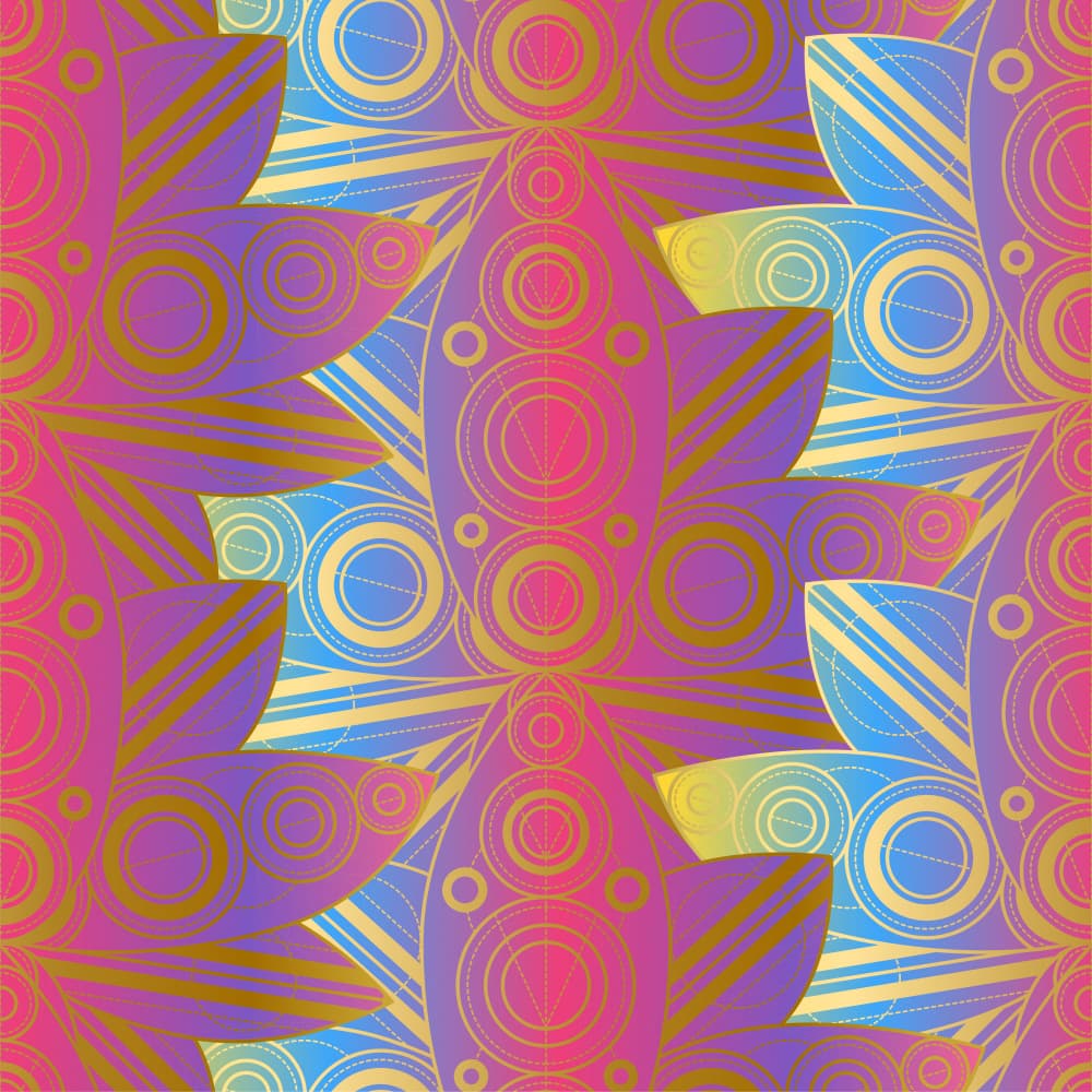 Vibrant Gold Geometric Pattern by Marika Barsrsind — canvas wall art