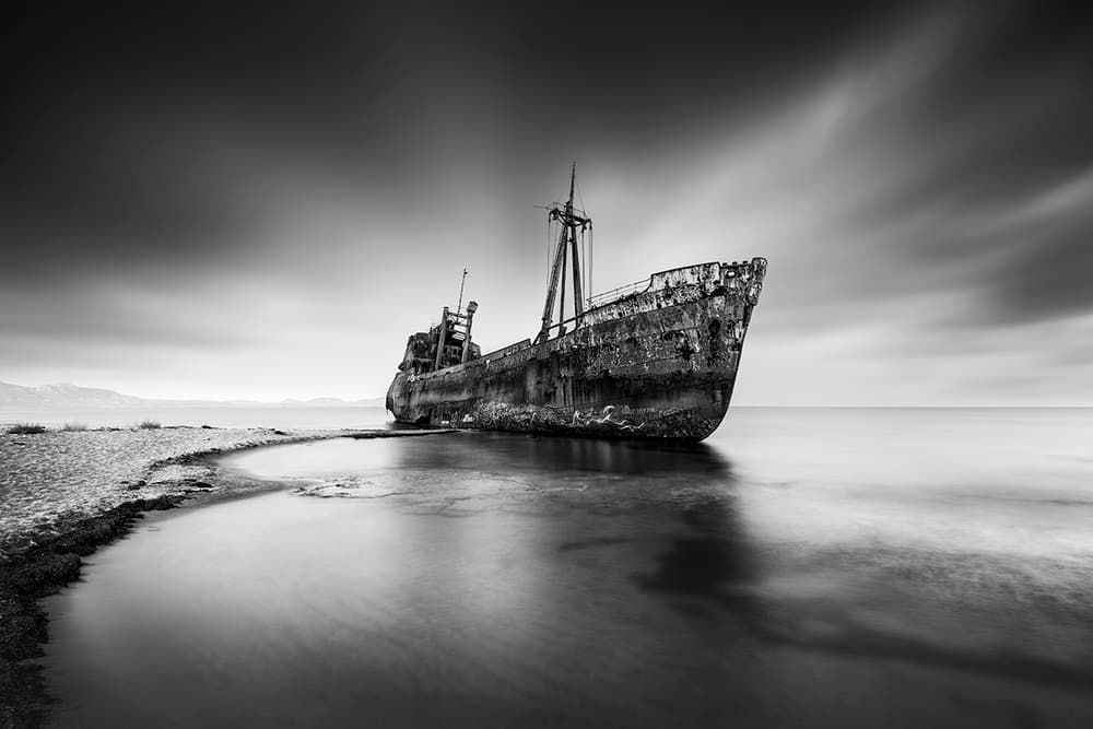 Abandoned Shipwreck Coast by George Digalakis — canvas wall art