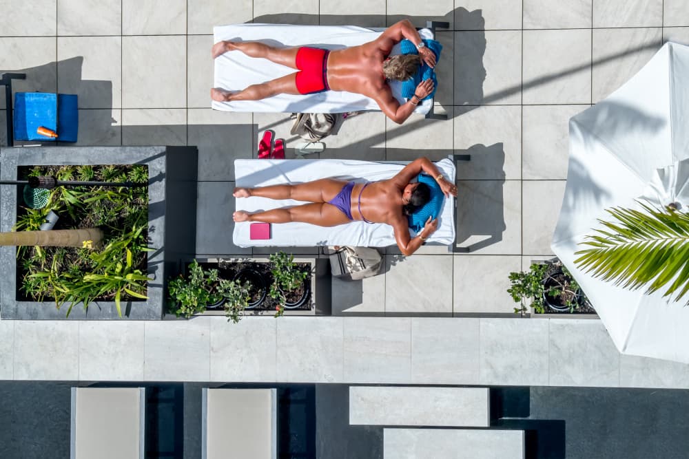 Sunny Rooftop Relaxation by Michel Groleau — canvas wall art