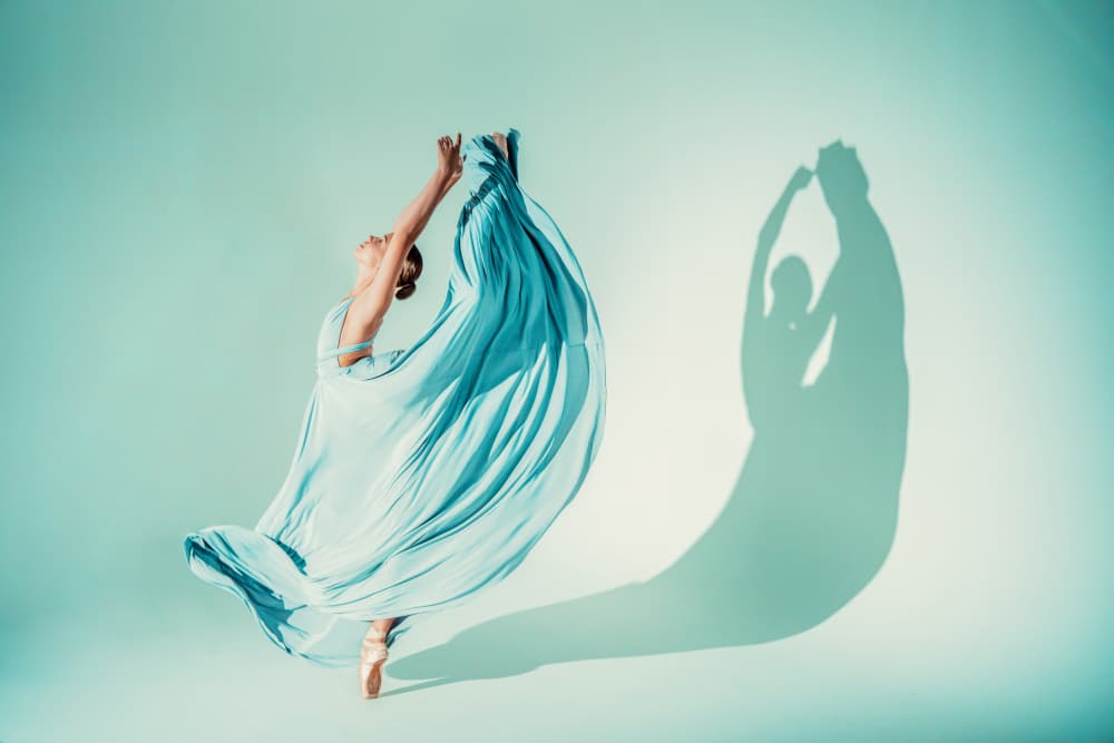 Dancing Teal Elegance by Klaus Grimm — canvas wall art