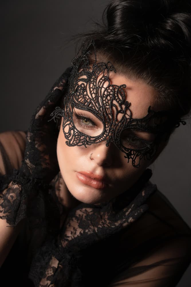 Mysterious Lace Mask by Colin Dixon — canvas wall art
