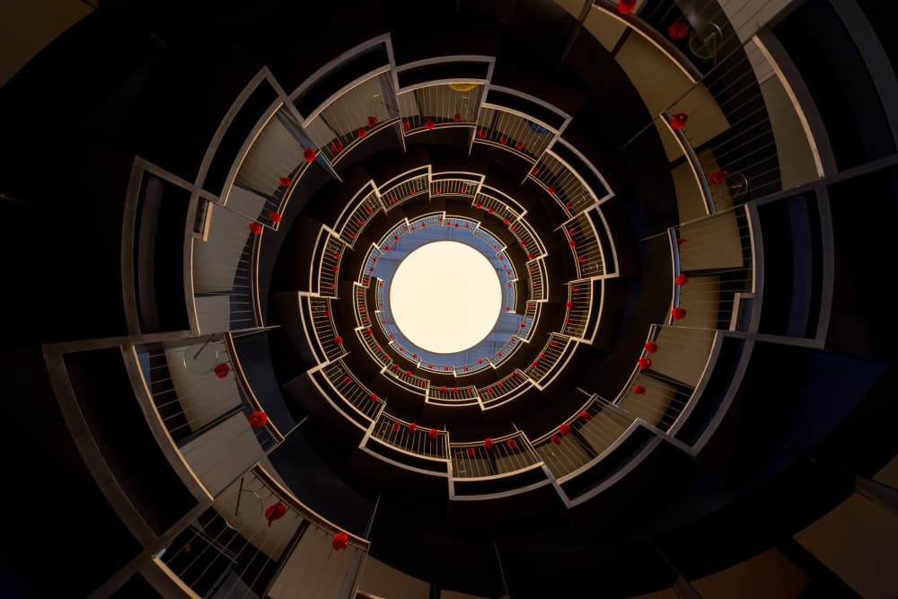 Architectural Spiral Lanterns by konglingming — canvas wall art