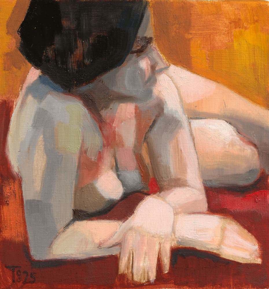 Warm Reclining Figure by Tore Bahnson — canvas wall art