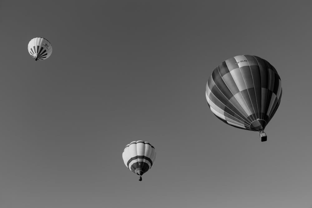 Hot Air Balloons Soaring by Saad Shawki Ibrahim — canvas wall art